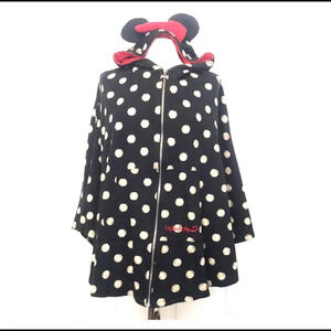 Disney Parks MINNIE MOUSE Poncho Jacket Hoodie XS